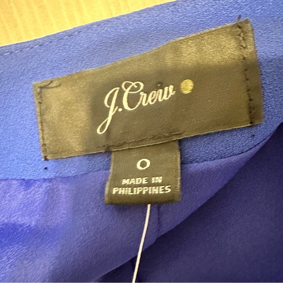 🆕JCrew Long Sleeve Wrap Dress in 365 Crepe Royal Blue Size 0 - Picture 8 of 16